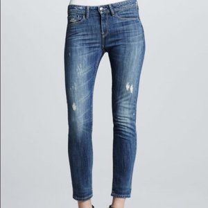 Vince Light Stone Lightly Distressed Ankle Skinny Jeans